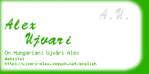 alex ujvari business card
